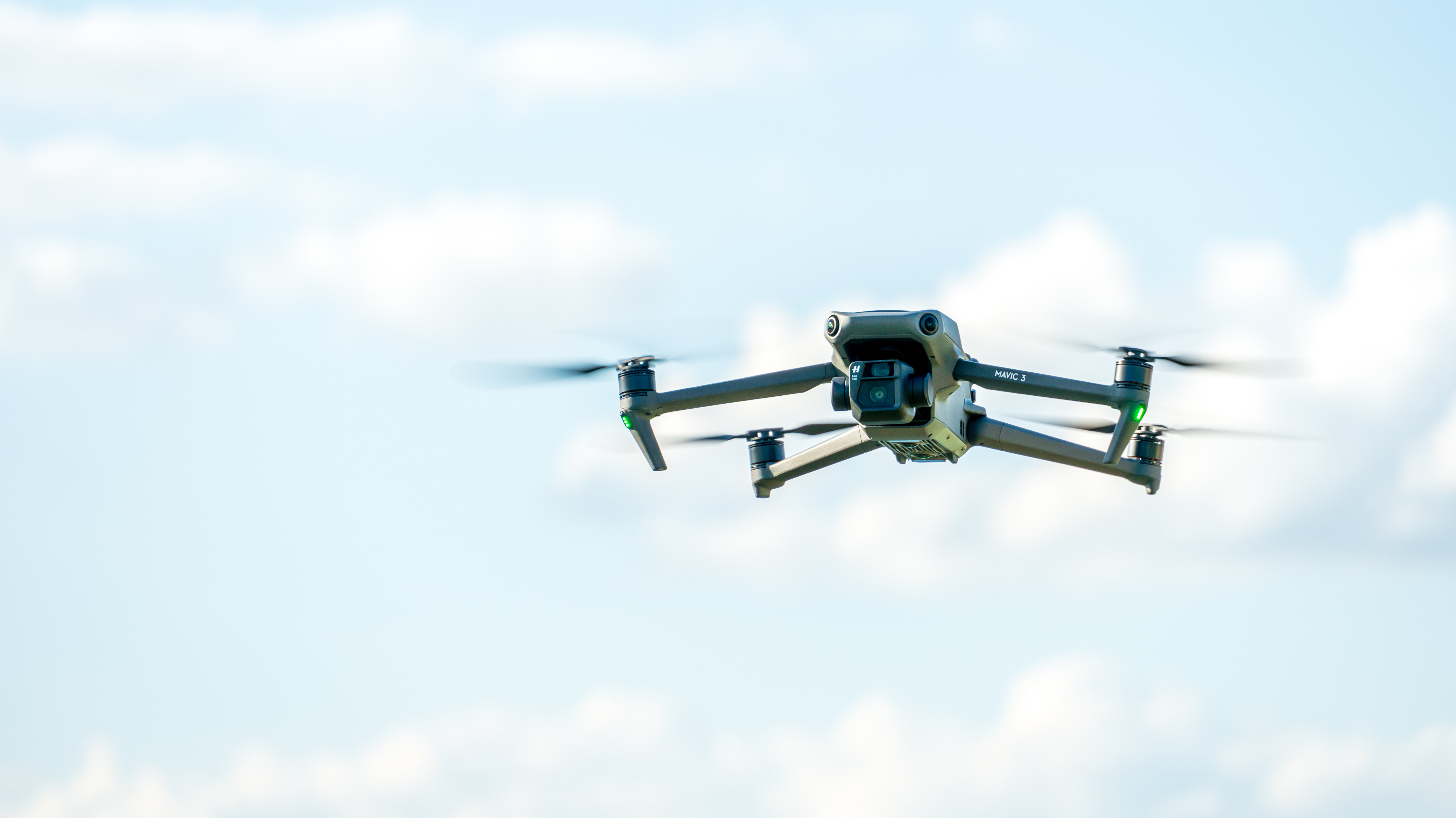 UAS platform in flight during field operations